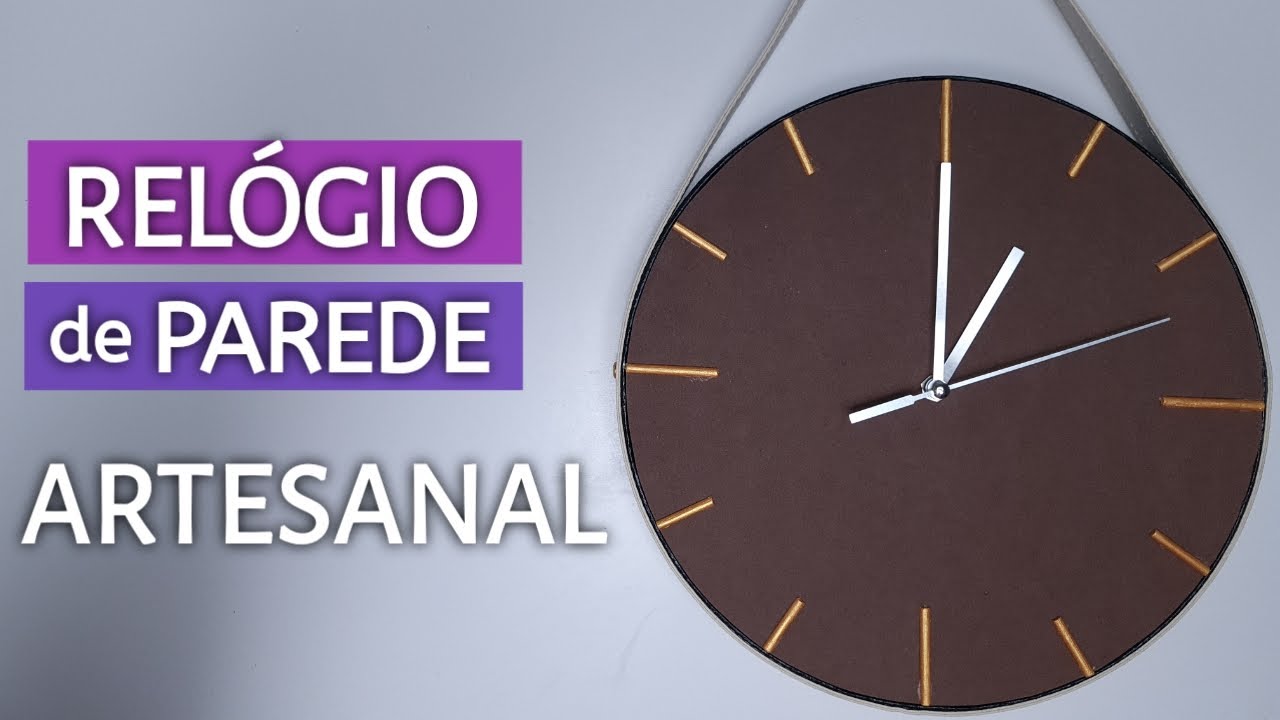 Relógio de parede ARTESANAL Simples e Fácil - DIY (passo a passo.)