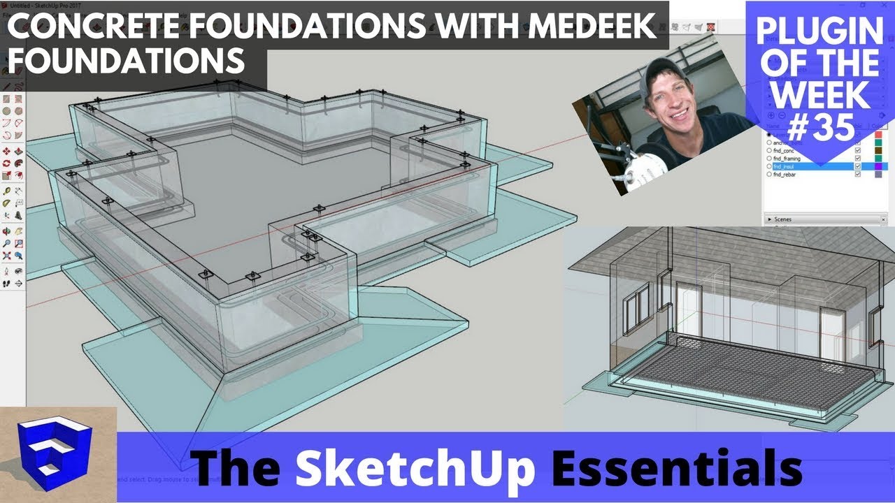 Creating Detailed Building Foundations with Medeek Foundations - SketchUp Extension of the Week #35