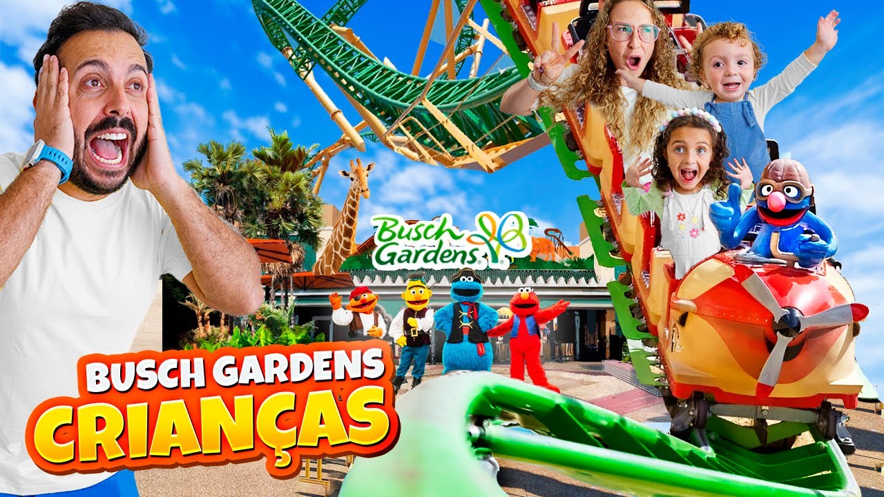 UM DIA INTEIRO COM AS CRIAN&Ccedil;AS NO PARQUE BUSCH GARDENS - FAM&Iacute;LIA BELLA E LUCCA SHOW