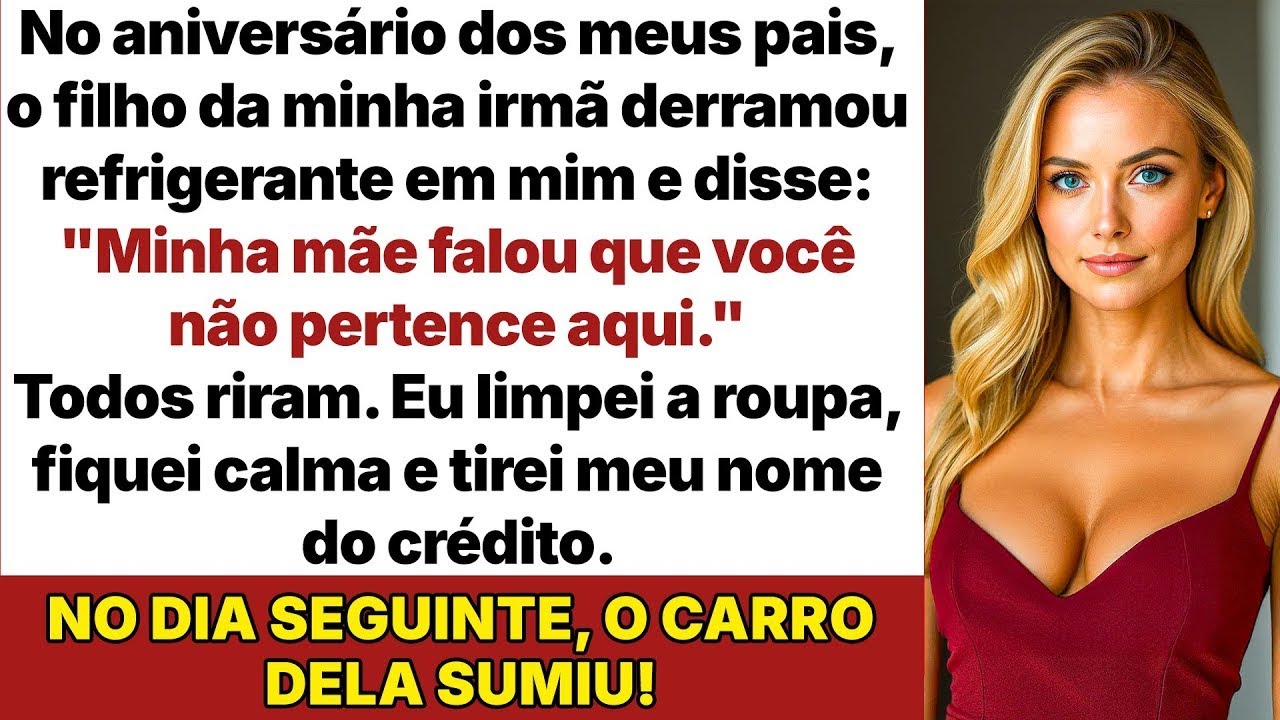 No aniversário dos meus pais, o filho da minha irmã derramou refrigerante e gritou   Você não per