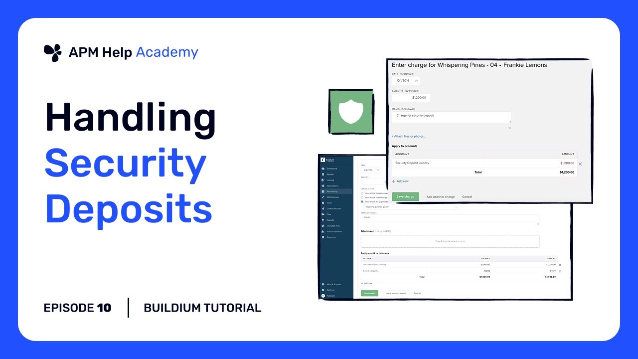 Buildium Training - Ep. 10 Handling Security Deposits