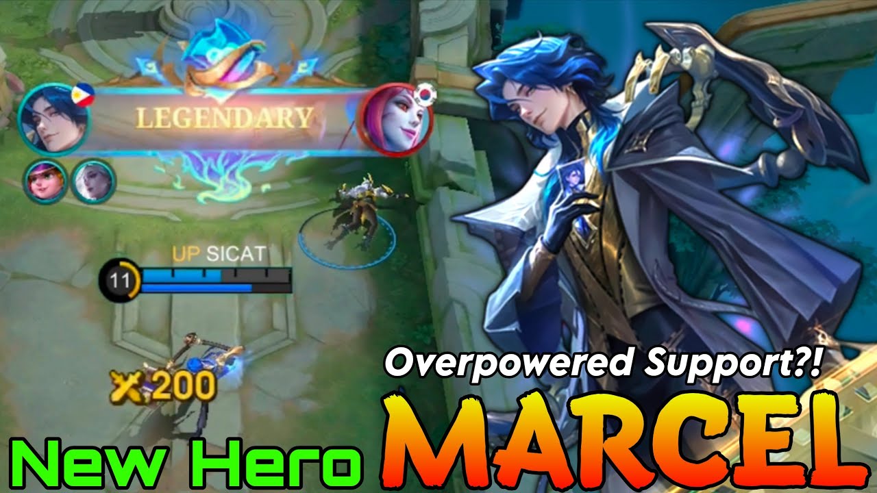 Overpowered Support?! - New Hero Marcel Gameplay by SICAT - Mobile Legends 