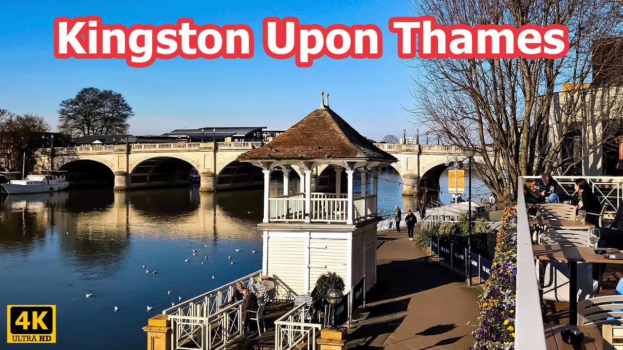 KINGSTON UPON THAMES Walking Tour | London | 4K