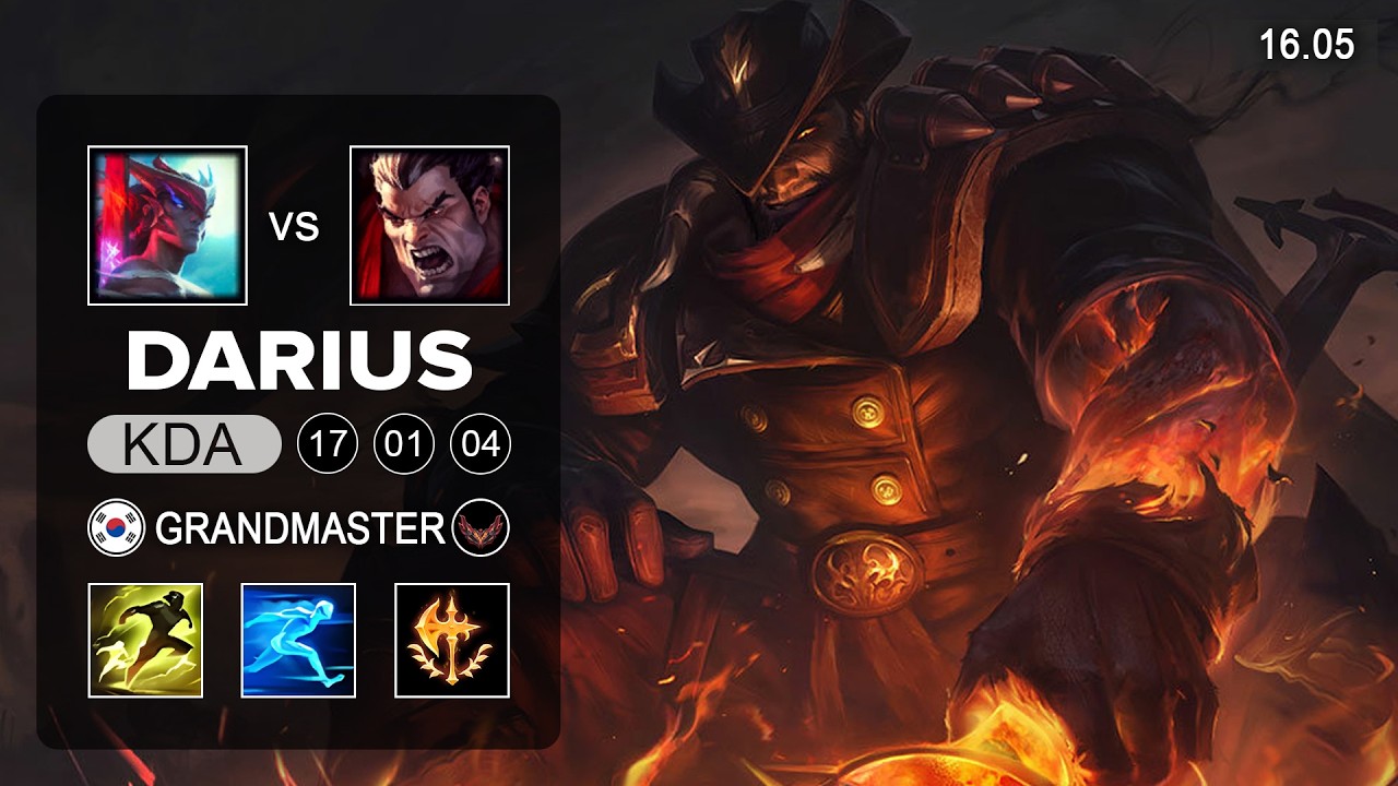 Darius vs Yone Top - KR Grandmaster - Patch 16.05 Season 16