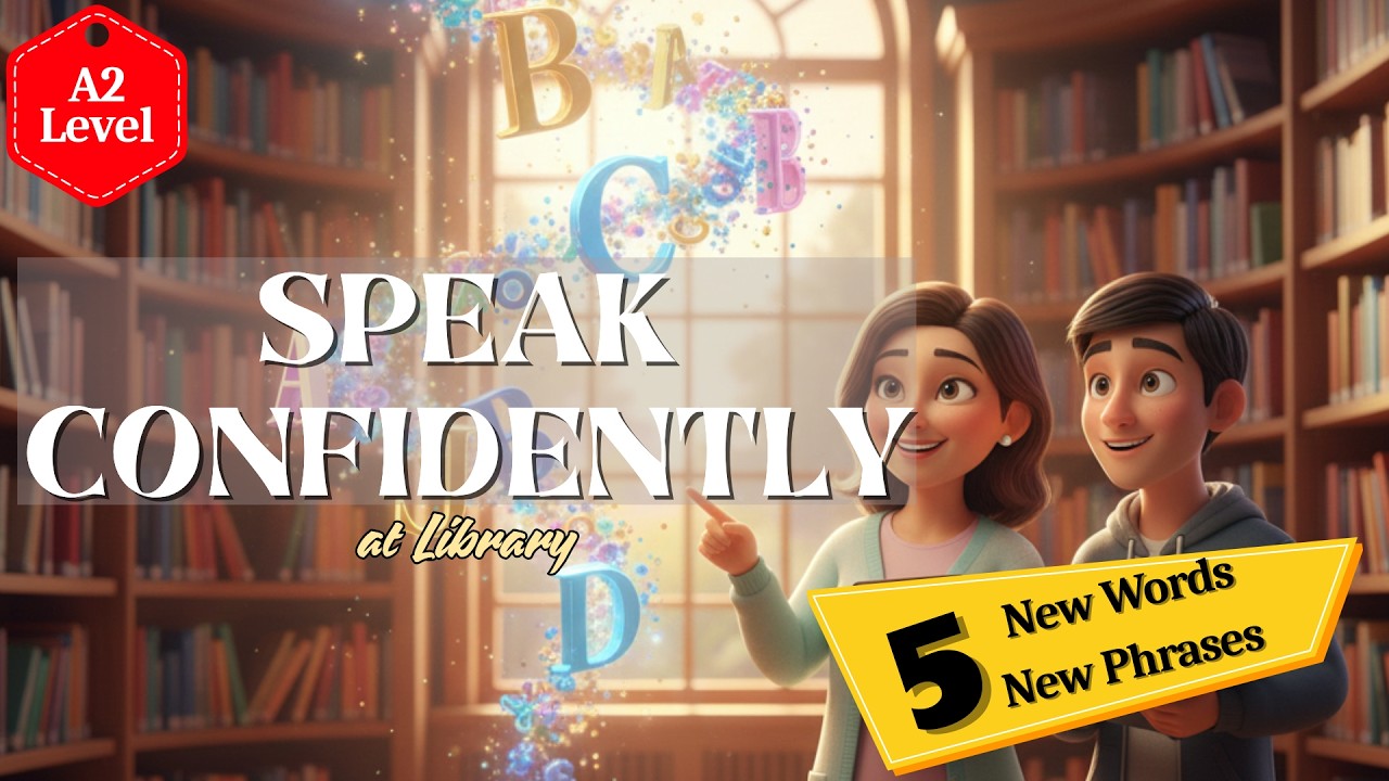 English Conversation in a Library | Speak Confidently in Daily English - A2 Level