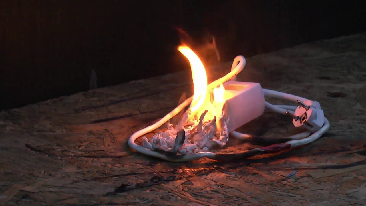 Dangerous Extension Lead in Use - 6 Amps Melting