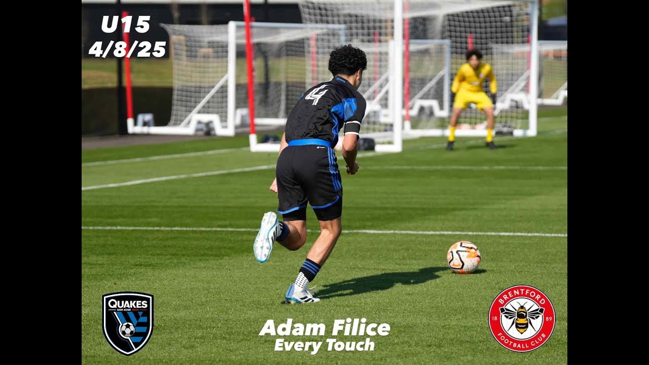 Adam Filice Every Touch - U15 Quakes vs Brentford 040825 - HD 1080p