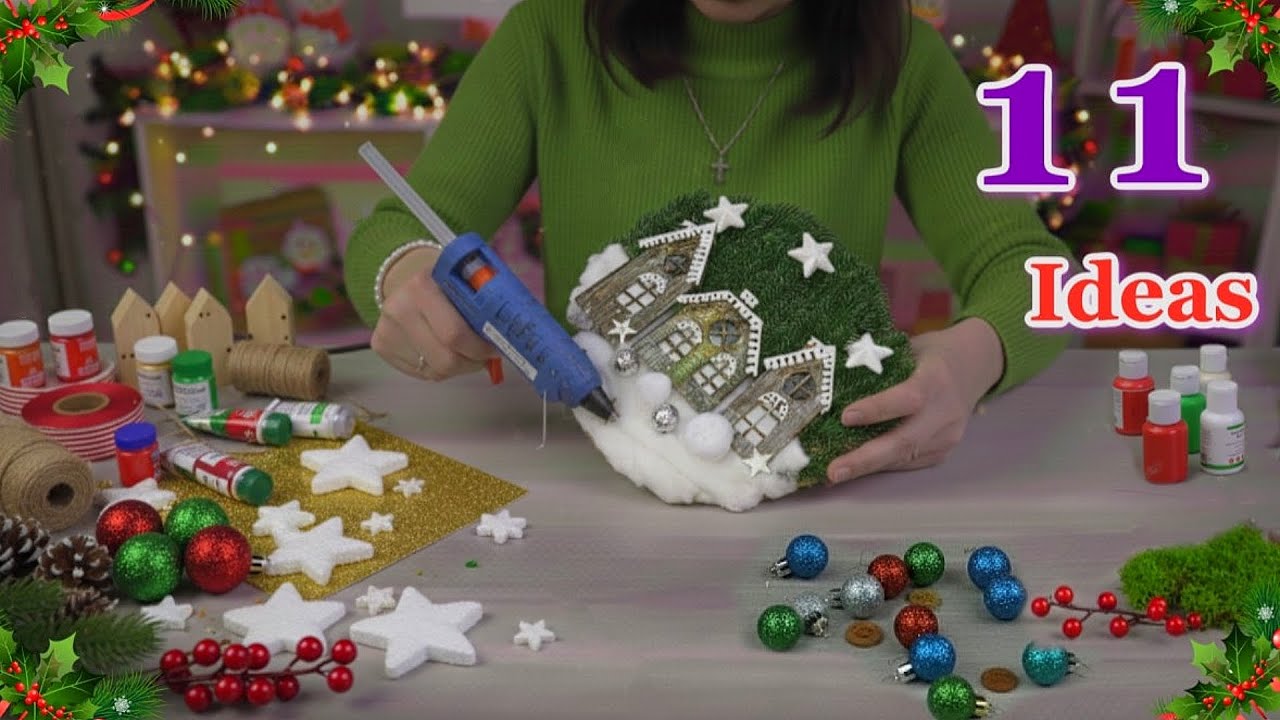 DIY 11 Christmas Decoration ideas from Simple Materials at home | DIY Christmas craft idea 120☃️