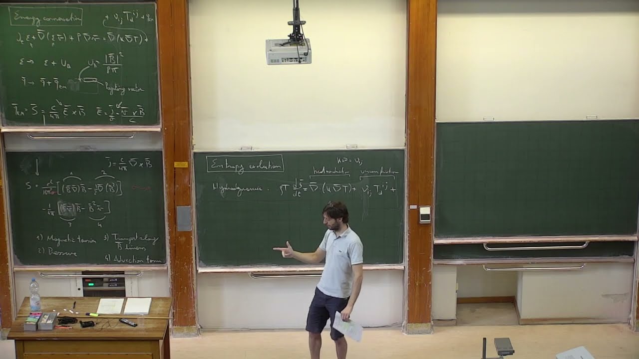 [Theoretical Astrophysics 08/07/2026] B: Energy conservation. Entropy evolution