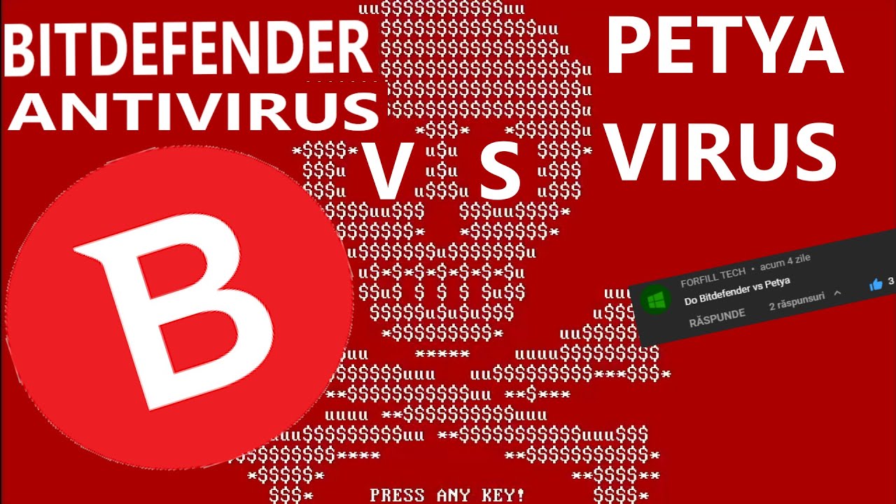 BitDefender Antivirus VS Petya Ransomware Virus!