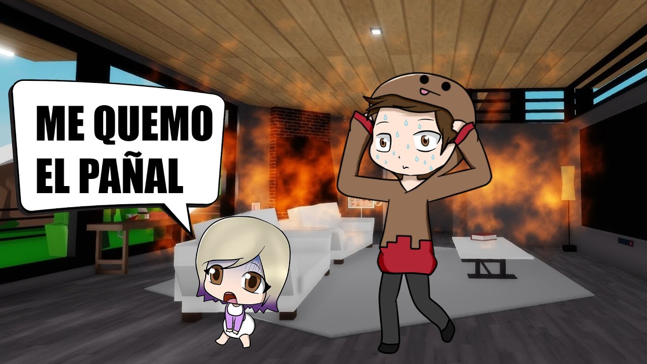 LYNA BEBE INCENDIA SU CASA DE BROOKHAVEN ROBLOX!!