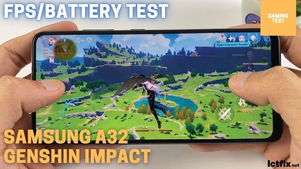 Samsung Galaxy A32 Genshin Impact Gaming test | Helio G80, 90Hz Display