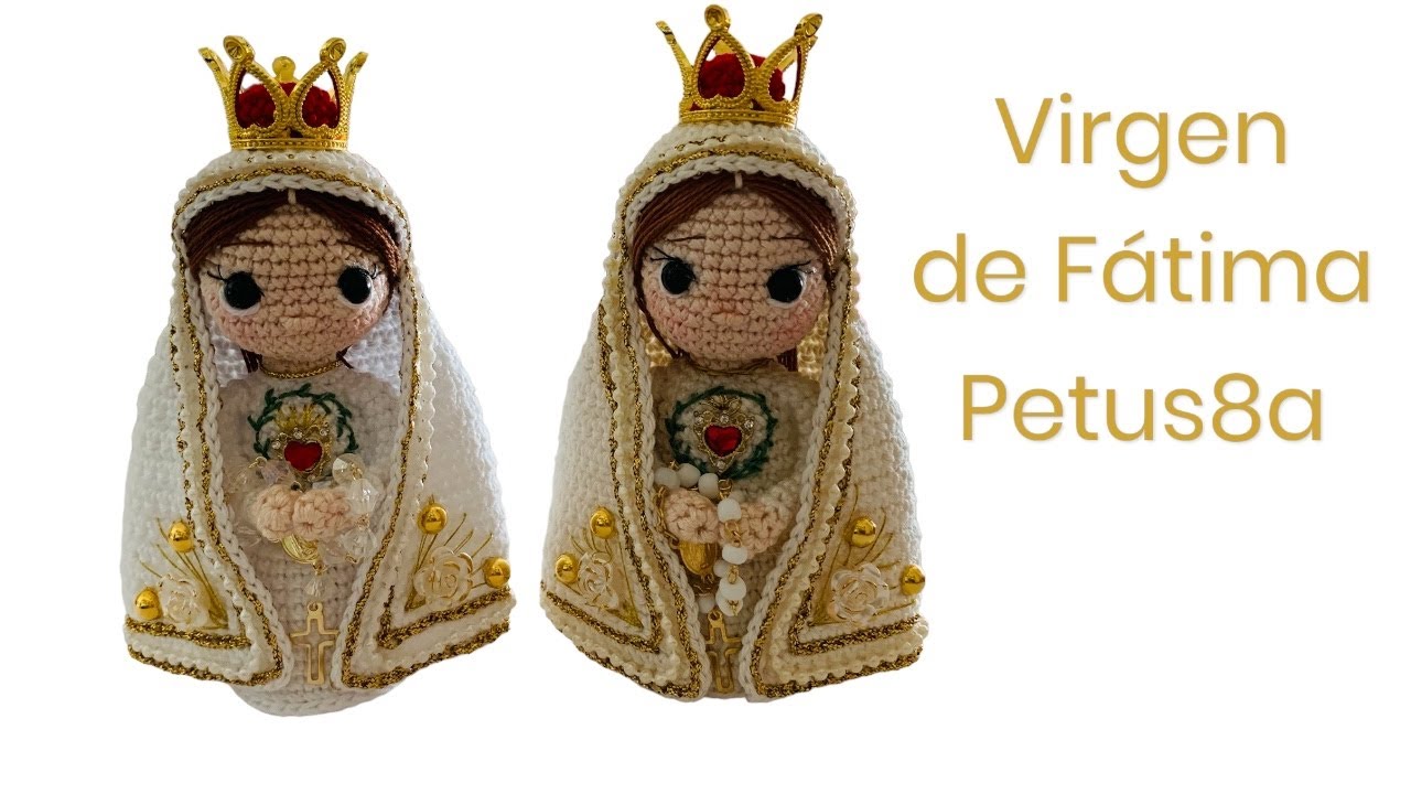 Como tejer Virgen de Fátima 10cm en amigurumi video 1/2 Amigurumis by Petus 🍃🌼🍃