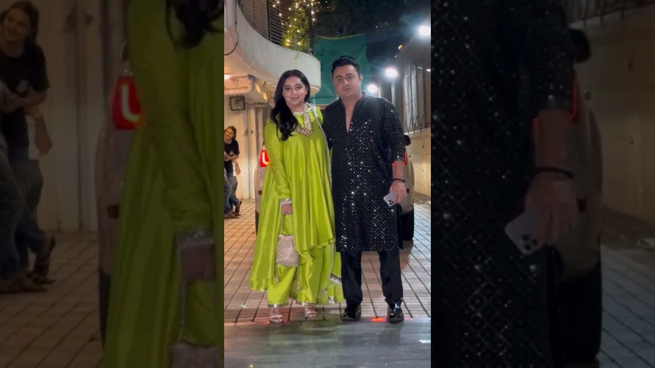 Producer Nidhi Dutta along with husband Binoy Gandhi were papped at Sara Ali Khan&rsquo;s Diwali bash