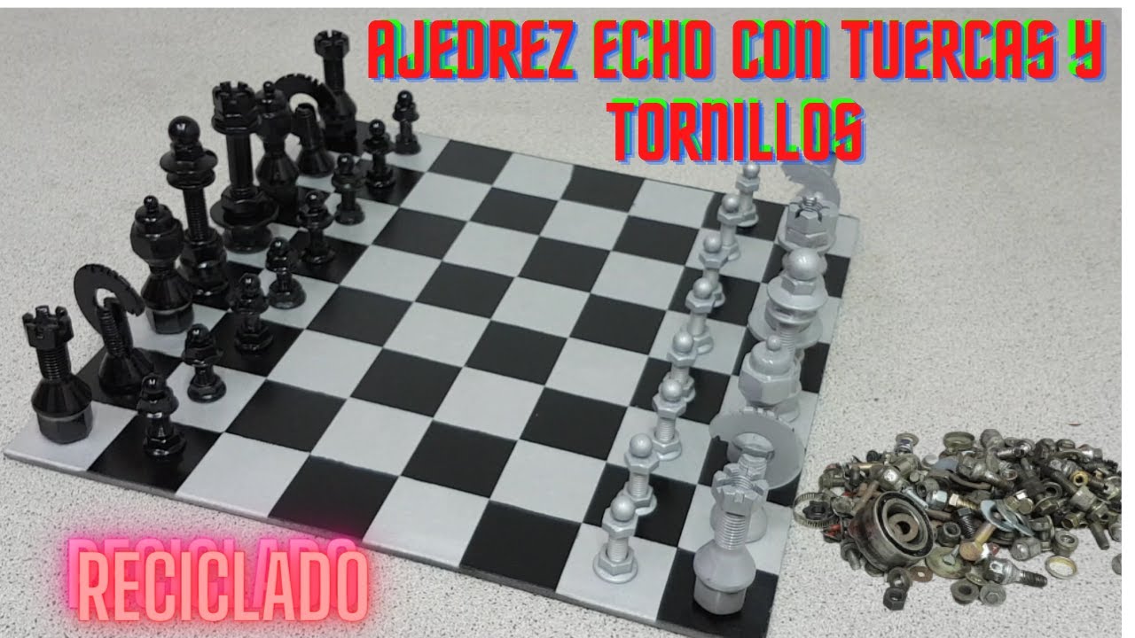 chacer ajedrez con tuercas y tornillos