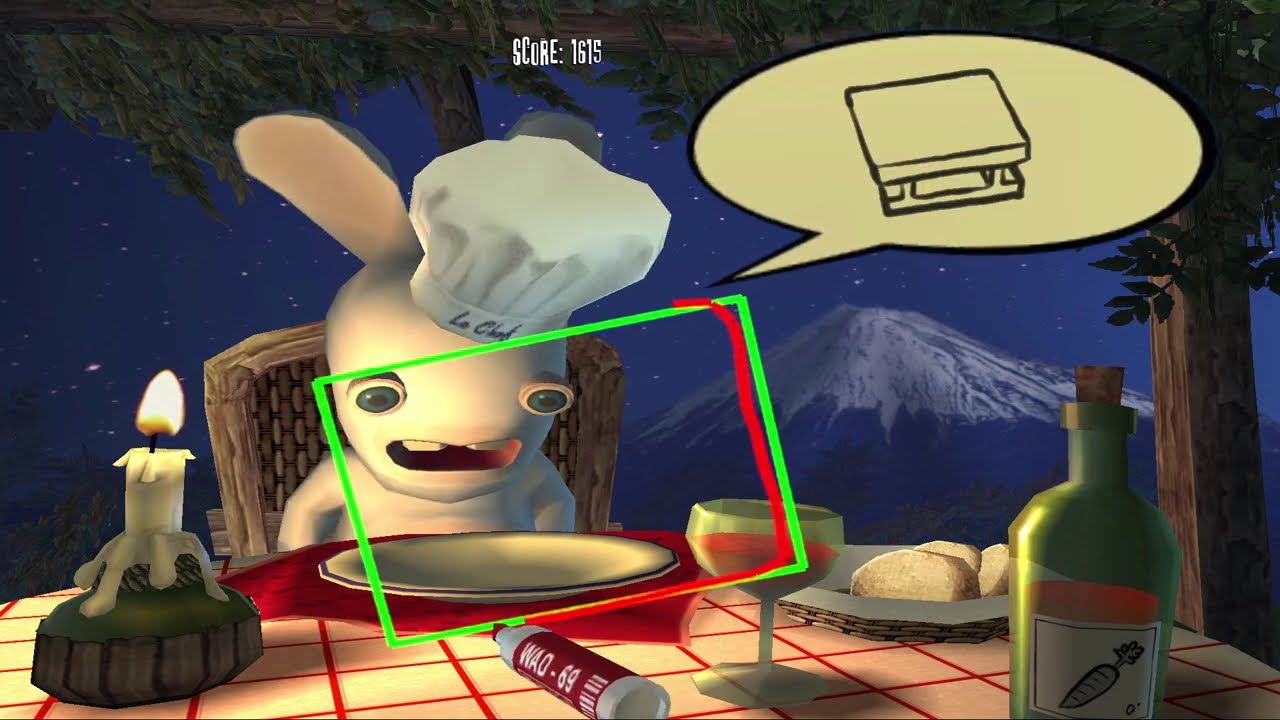 2,044 points (1000/1000) - Bunnies Like To Stuff Themselves; Rayman Raving Rabbids