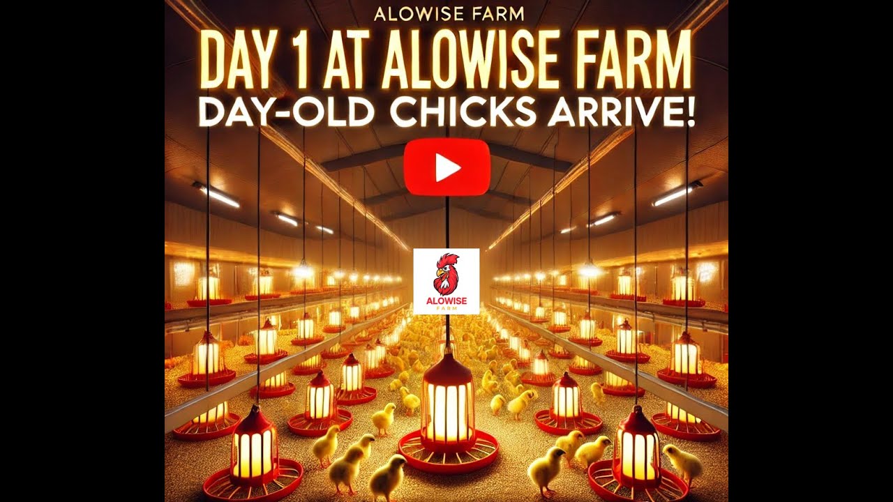 Brooding Day-Old Chicks | Day 1 Broiler Farming at ALOWISE FARM (Nigeria Poultry farmer)