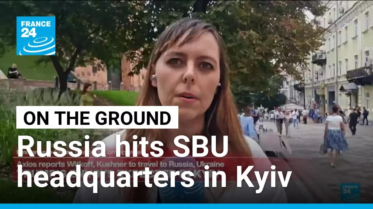 On the ground: Russian drone strikes Ukraine security service headquarters in Kyiv &bull; FRANCE 24