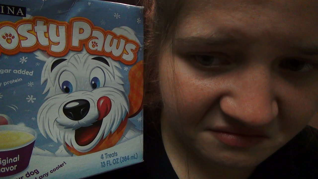 BRIDGETTE EATS FROSTY PAWS! (DOG ICE CREAM PRANK!)