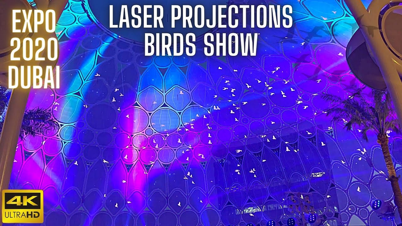 Al Wasl Dome Laser Projections Show at Expo 2020 Dubai UAE 🇦🇪 (2021) | 4K