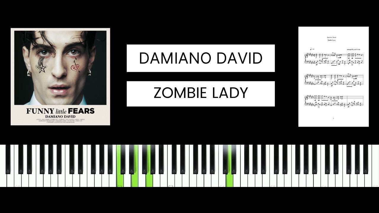 Damiano David - Zombie Lady (BEST PIANO TUTORIAL & COVER)