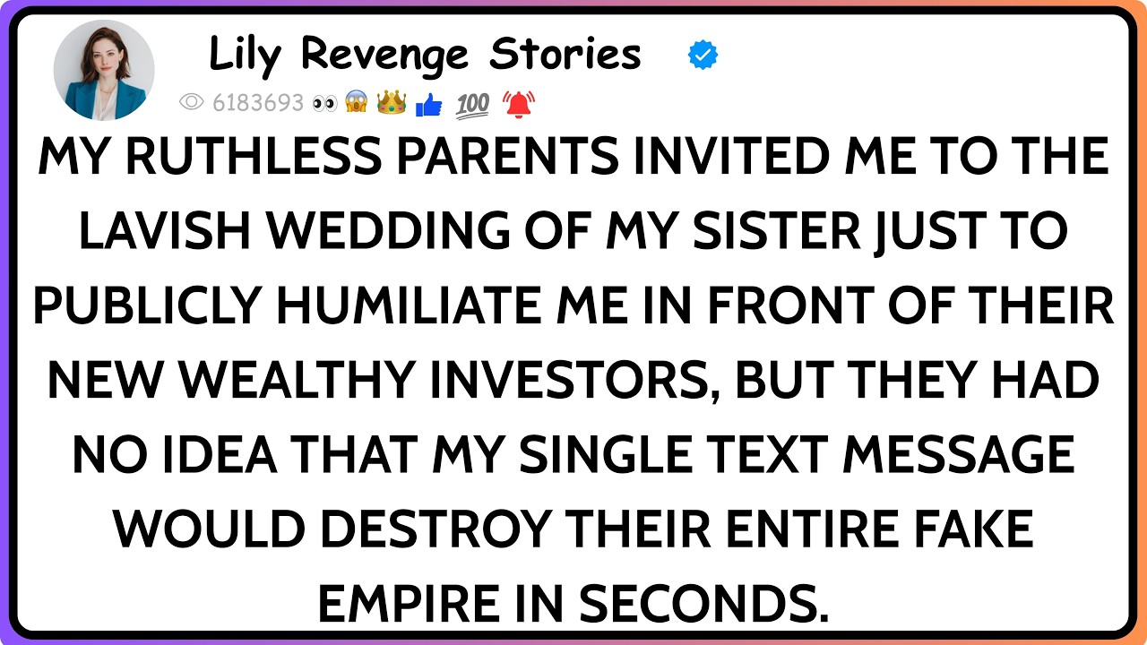 My Parents Called Me The Family Disgrace At My Sister's Wedding — One Text Changed Everything