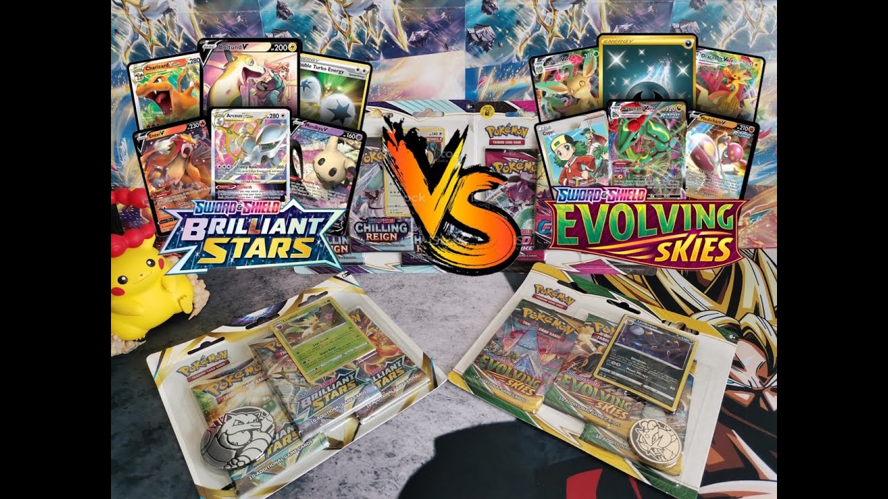 Triple Blister Battle - Brilliant Stars vs Evolving Skies!