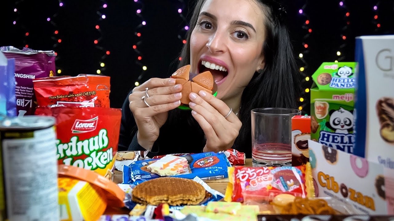 ASMR MUKBANG EPICO 🤩 MANGIO SNACKS Americani, Messicani, Orientali, Finlandesi, Tedeschi ecc ecc...