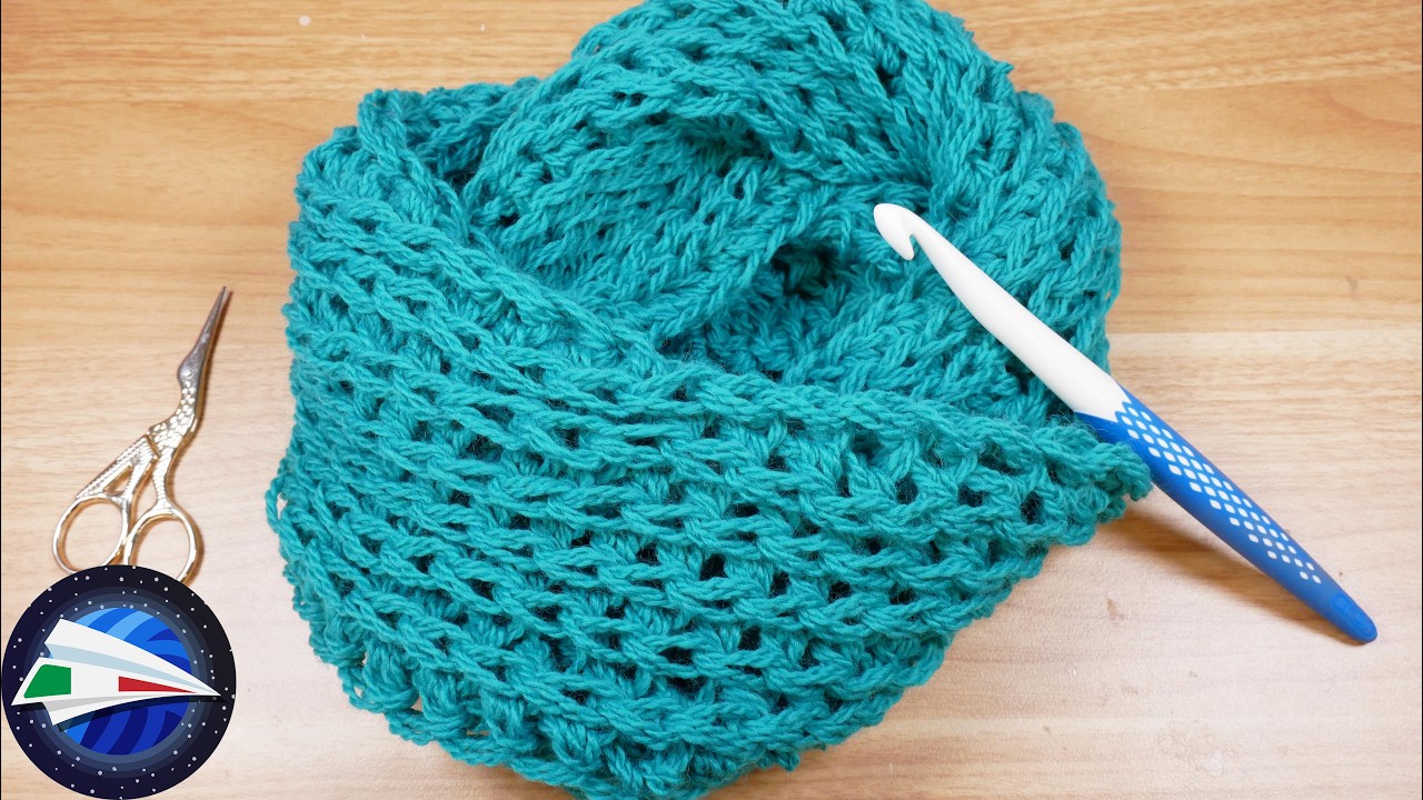 Uncinetto | Sciarpa loop effetto maglia | Un gomitolo - una sciarpa | Imparare l'uncinetto