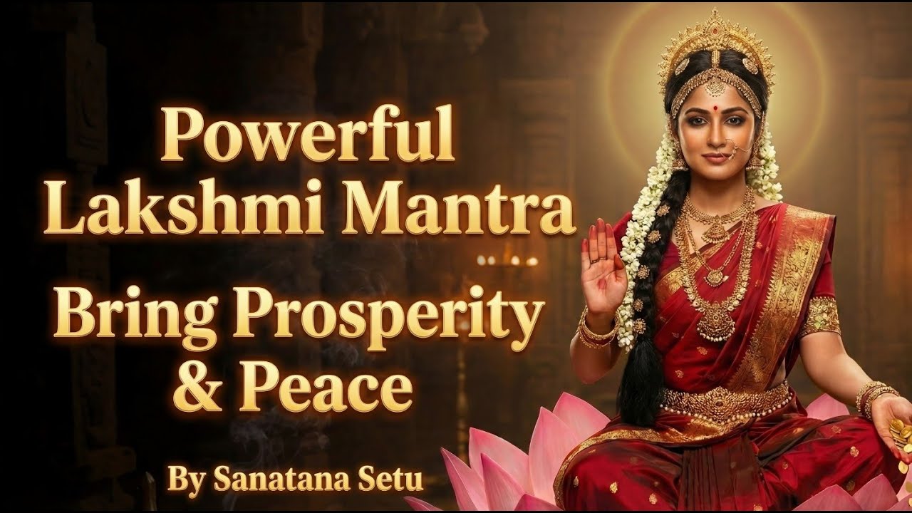 Mahalakshmi Mantram | 9 times Chanting | Prosperity & Peace | Daily Divine Darshan | Sanatana Setu
