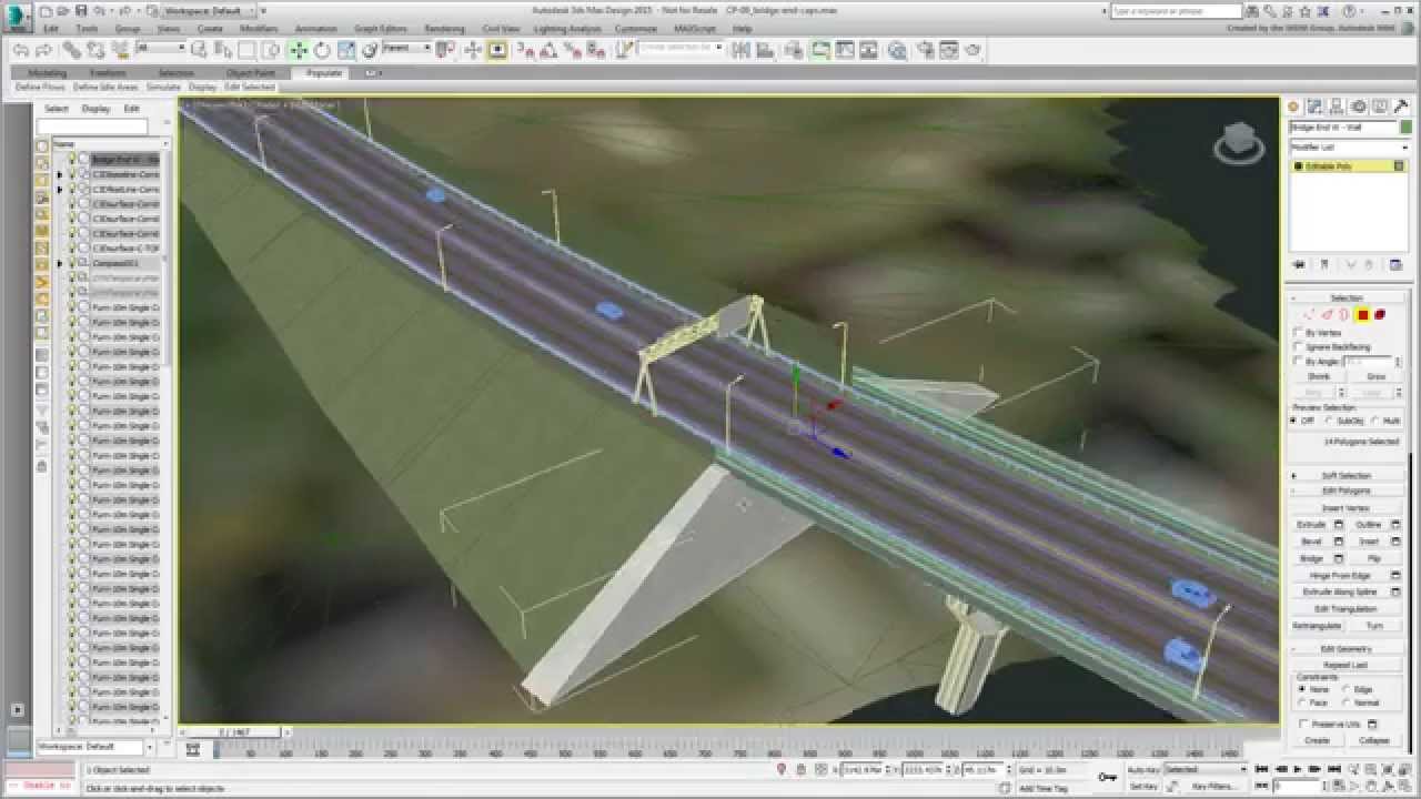 Using 3ds Max Design with Civil 3D - Part 20 - Capping the Sloped Surfaces