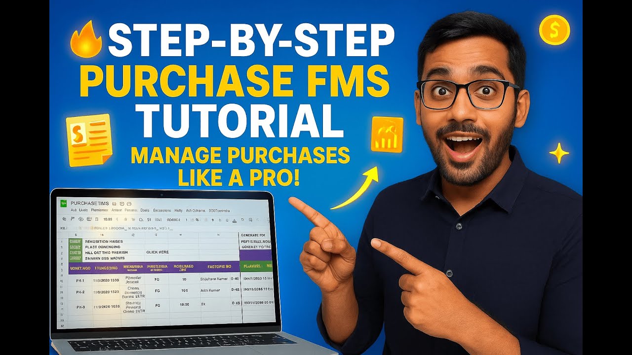 Purchase FMS Tutorial || Create step by step purchase FMS #purchase #purchasestock 