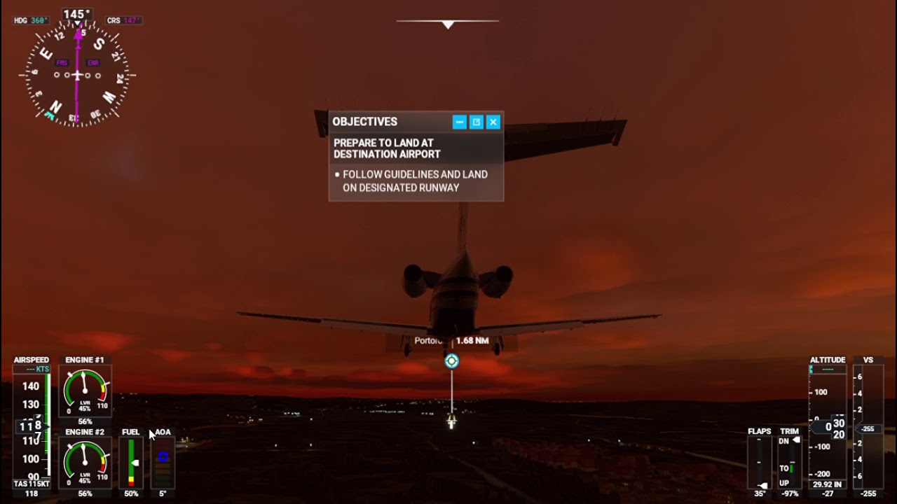 Portoroz airfield NDB 15 approach
