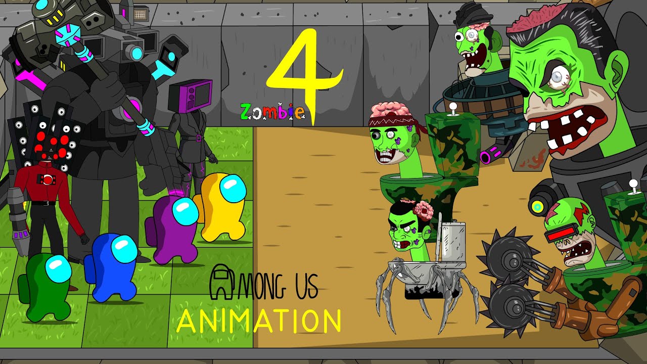 Among Us vs Skibidi Tolitet 4 ! ANIMATION