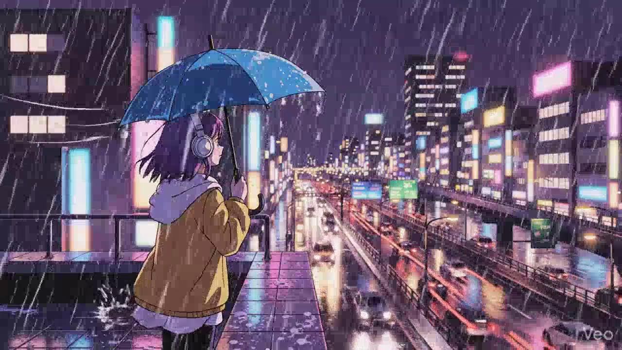 Rainy Night Lofi 🌧️ Japanese Neon City | Chillhop Study Beats