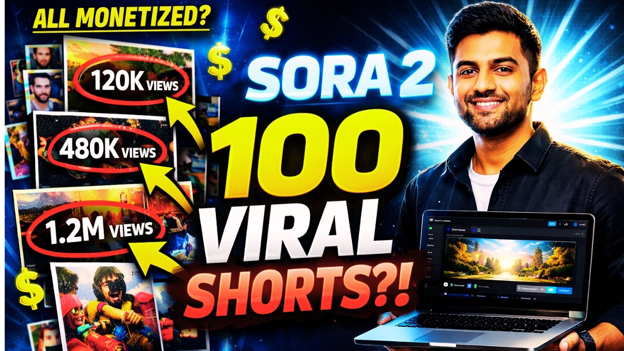 How I Made 100 Monetizable Viral Shorts With Sora 2 ( Step by Step )