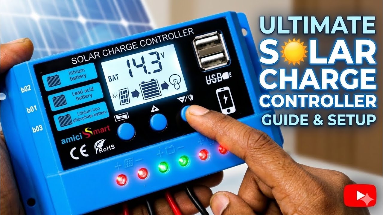 Solar Charge Controller Setup | amicismart solar charge controller all features
