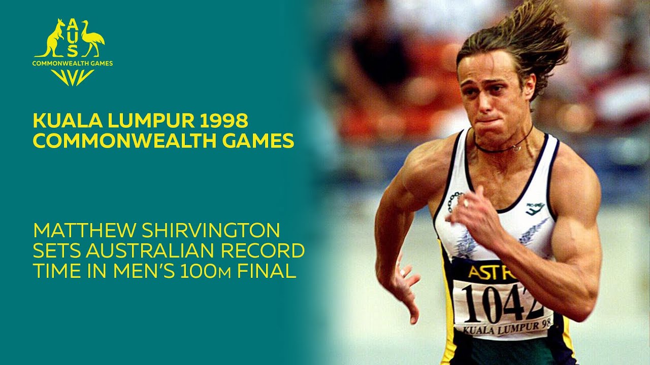 Matt Shirvington sets Australian record in 100m Final | Kuala Lumpur 1998 Commonwealth Games