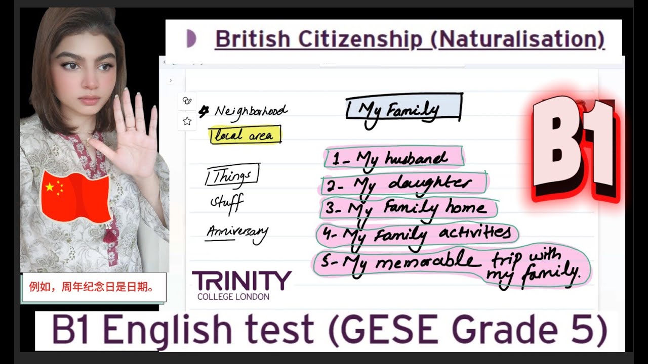 B1 English Test (GESE Grade 5) | SELT British Citizenship| Trinity College London ILR UK