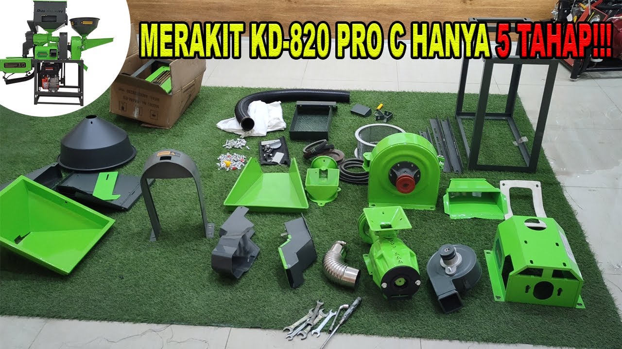CARA MERAKIT KD-820 PRO C || GILING PADI 4 IN 1 || HANYA PERLU 5 TAHAP