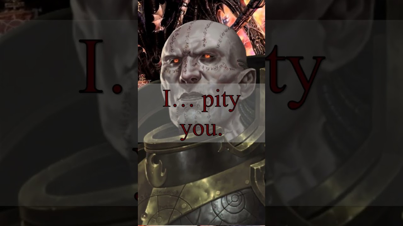 Horus and Lorgar confrontation meeting from 