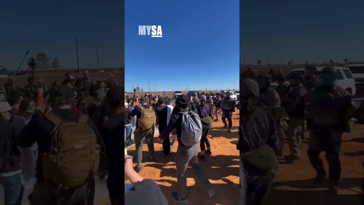 Protestors at Dilley, Texas ICE detention center teargassed amid visit from Reps. Crockett, Castro