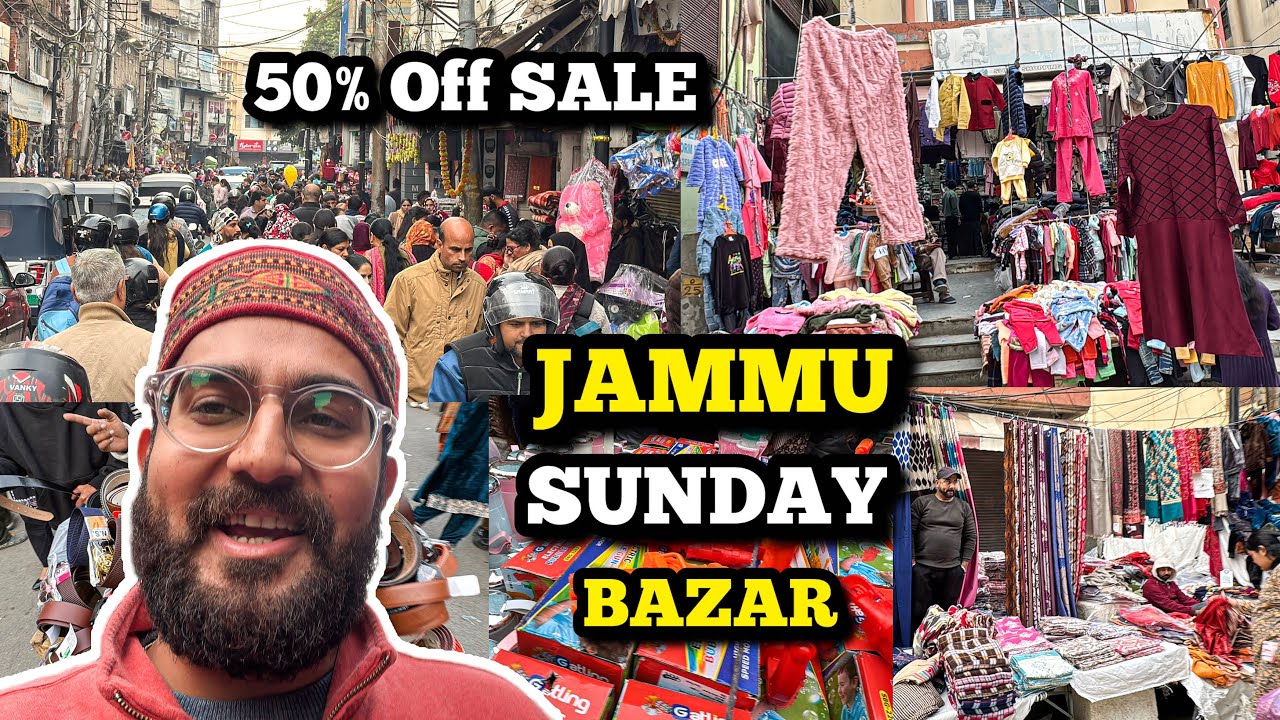 Jammu Ka Sunday Market | Winter Sale in Jammu | 50% Off SALE | Purani Mandi Sunday Bazar | J&K 