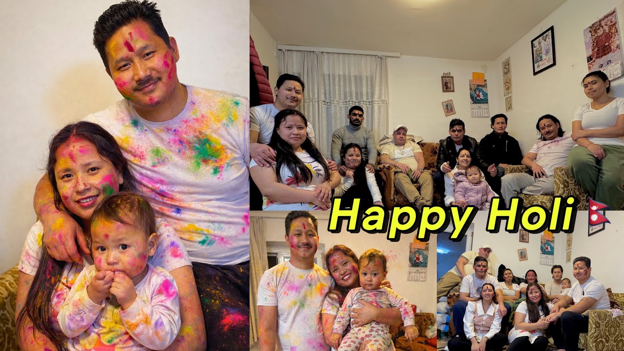 Happy Holi  All 😍🇷🇸🇳🇵|| Celebrating Holi First Time In Serbia || Enjoying The Day 