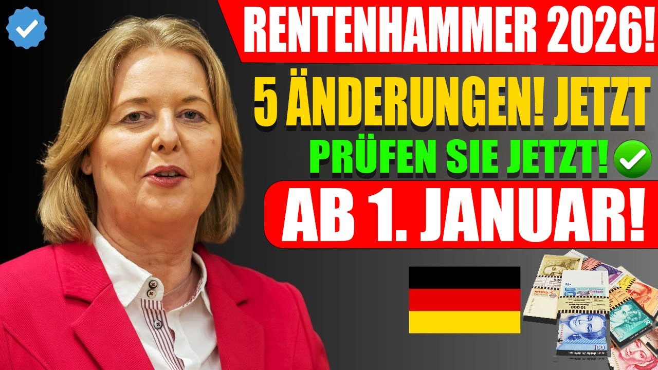 SCHOCK! Rentenhammer 2026 🔴 Ab 1. Januar | 5 &Auml;nderungen treffen Millionen