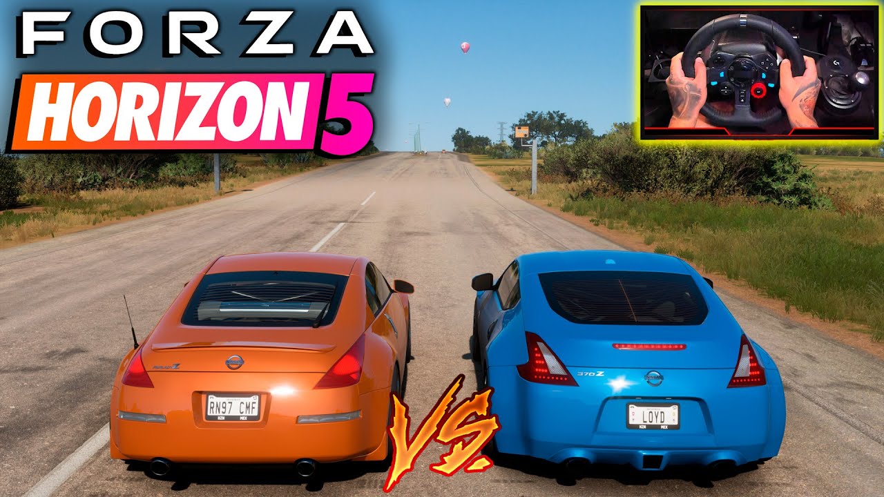FORZA HORIZON 5 - RACHA NISSAN 350Z VS NISSAN 370Z - VOLANTE LOGITECH G29