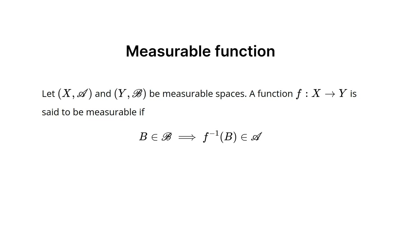 Measurable function (Measure Theory)