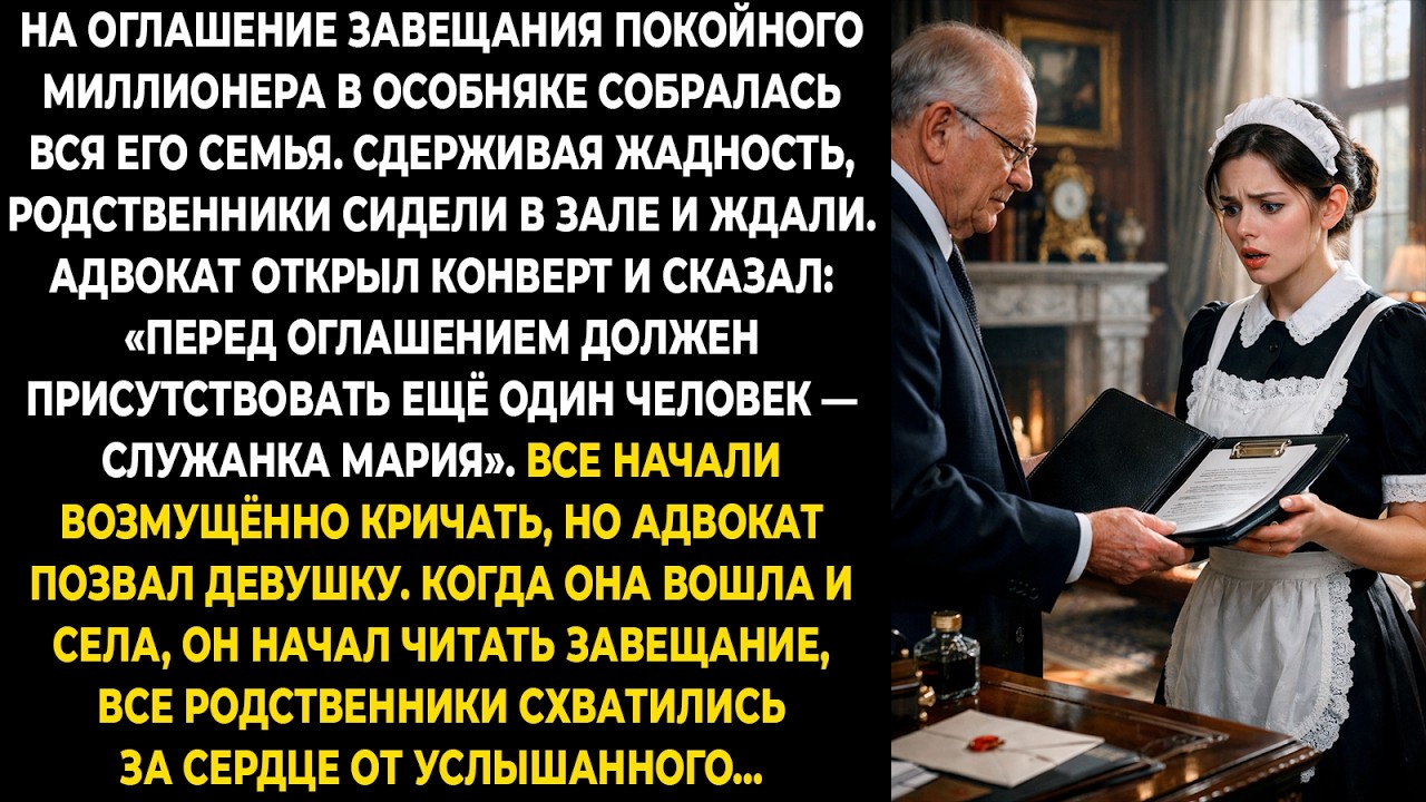 На оглашение завещания покойного миллионера в особняке собралась вся его семья. Сдерживая жадность..
