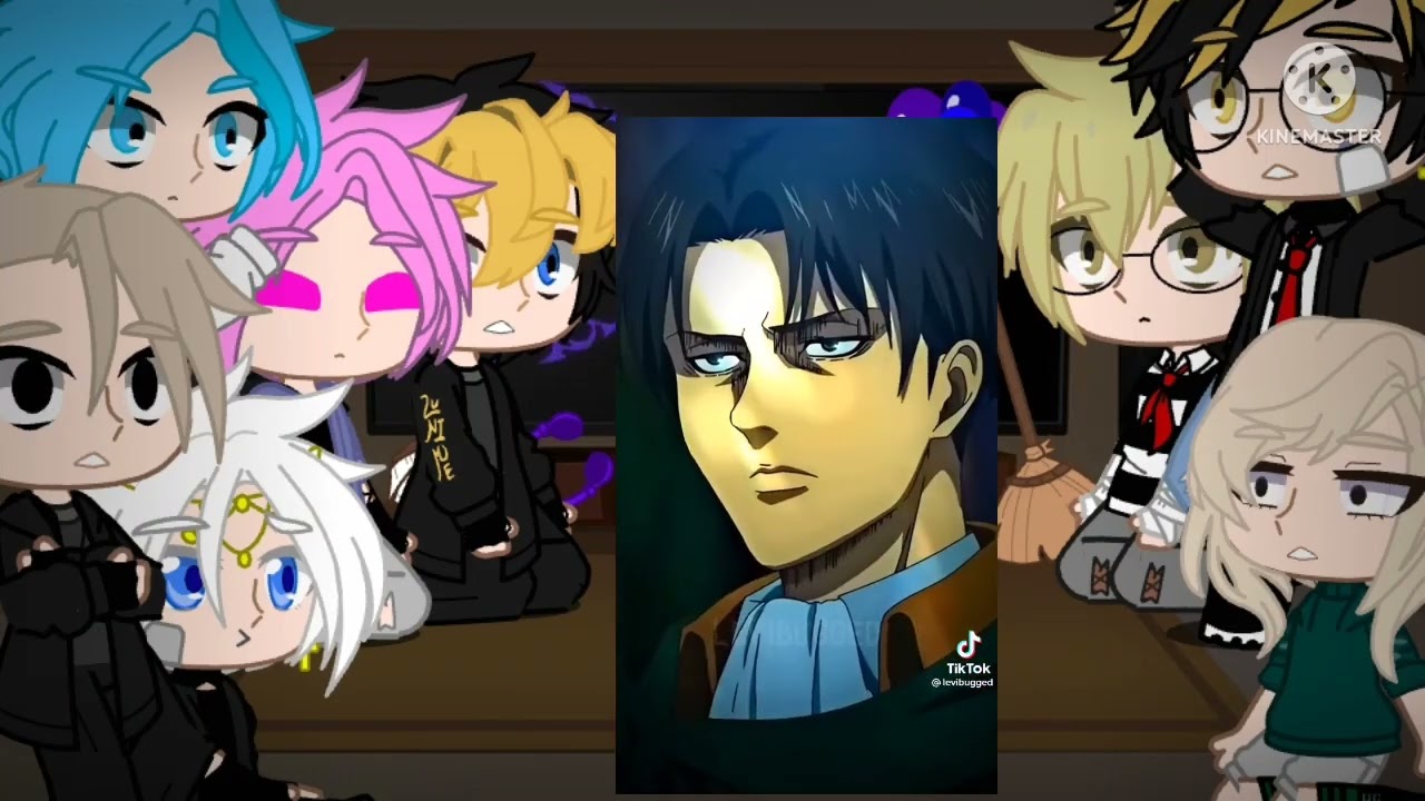 tokyo revengers react to takemichi as Levi || família nepol || gacha clube  😇😅
