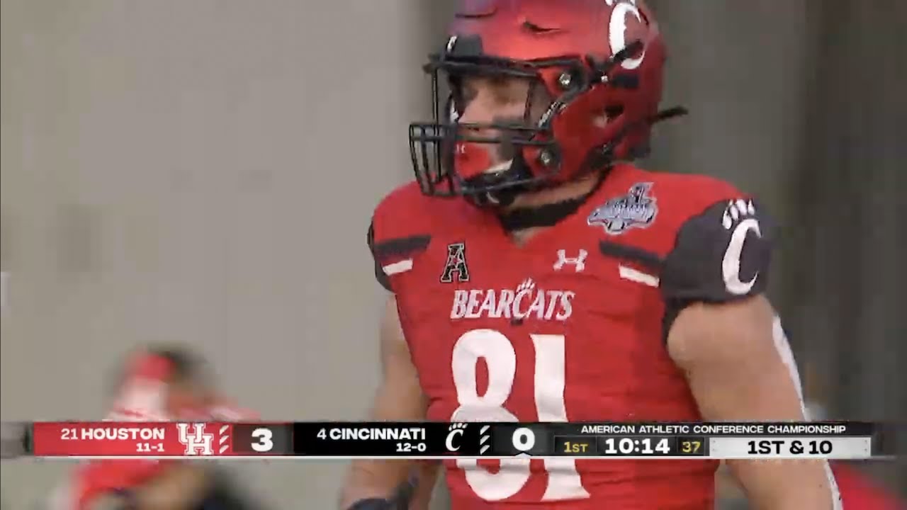 Josh Whyle (Cincinnati TE #81) Vs. Houston 2021